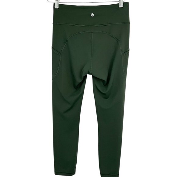 Lululemon Invigorate High-Rise Crop Leggings 23" Smoked Spruce Size 6 - Picture 4 of 6